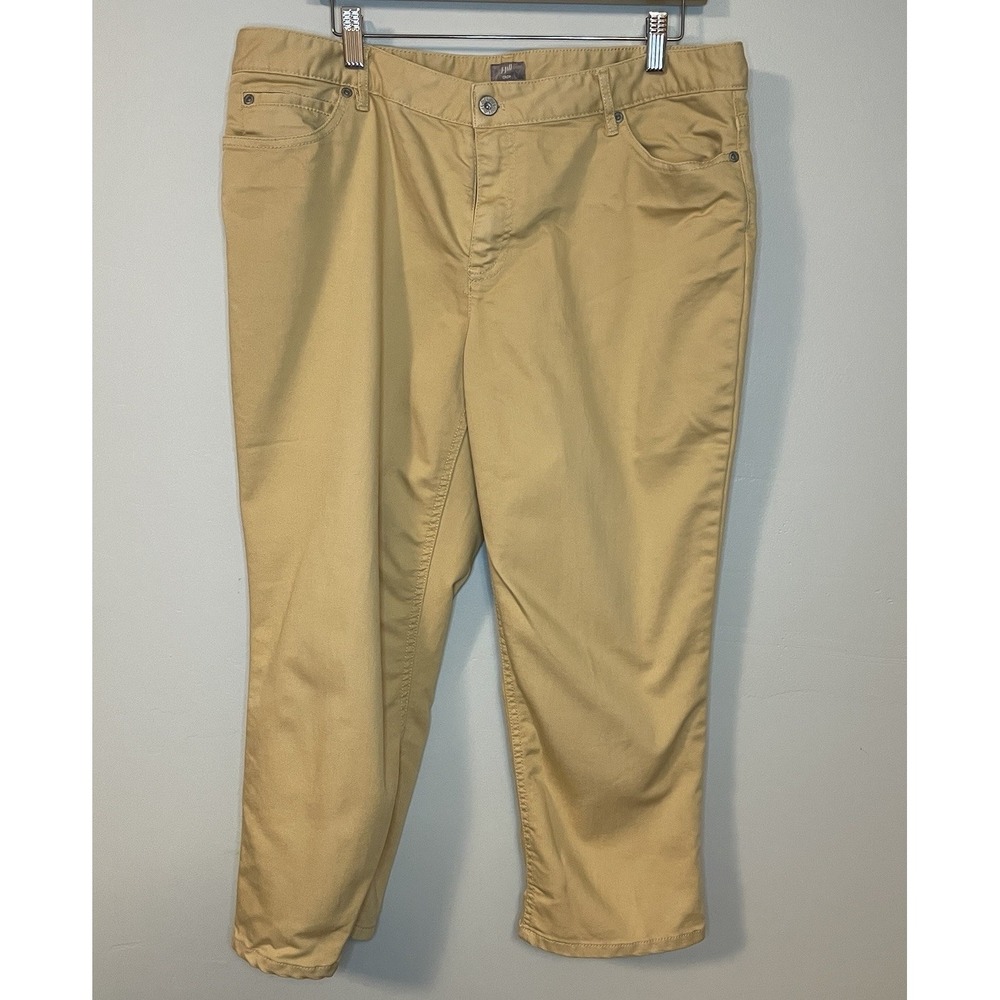 J Jill‎ Cropped Jeans Womens Size 16P Stretch Yellow